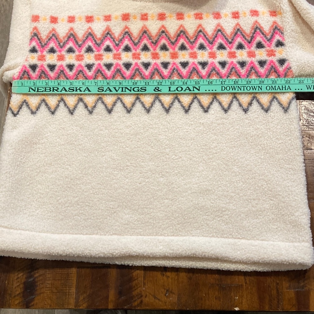 LOFT Cream Sweater with Pink and Black Pattern - Picture 11 of 11
